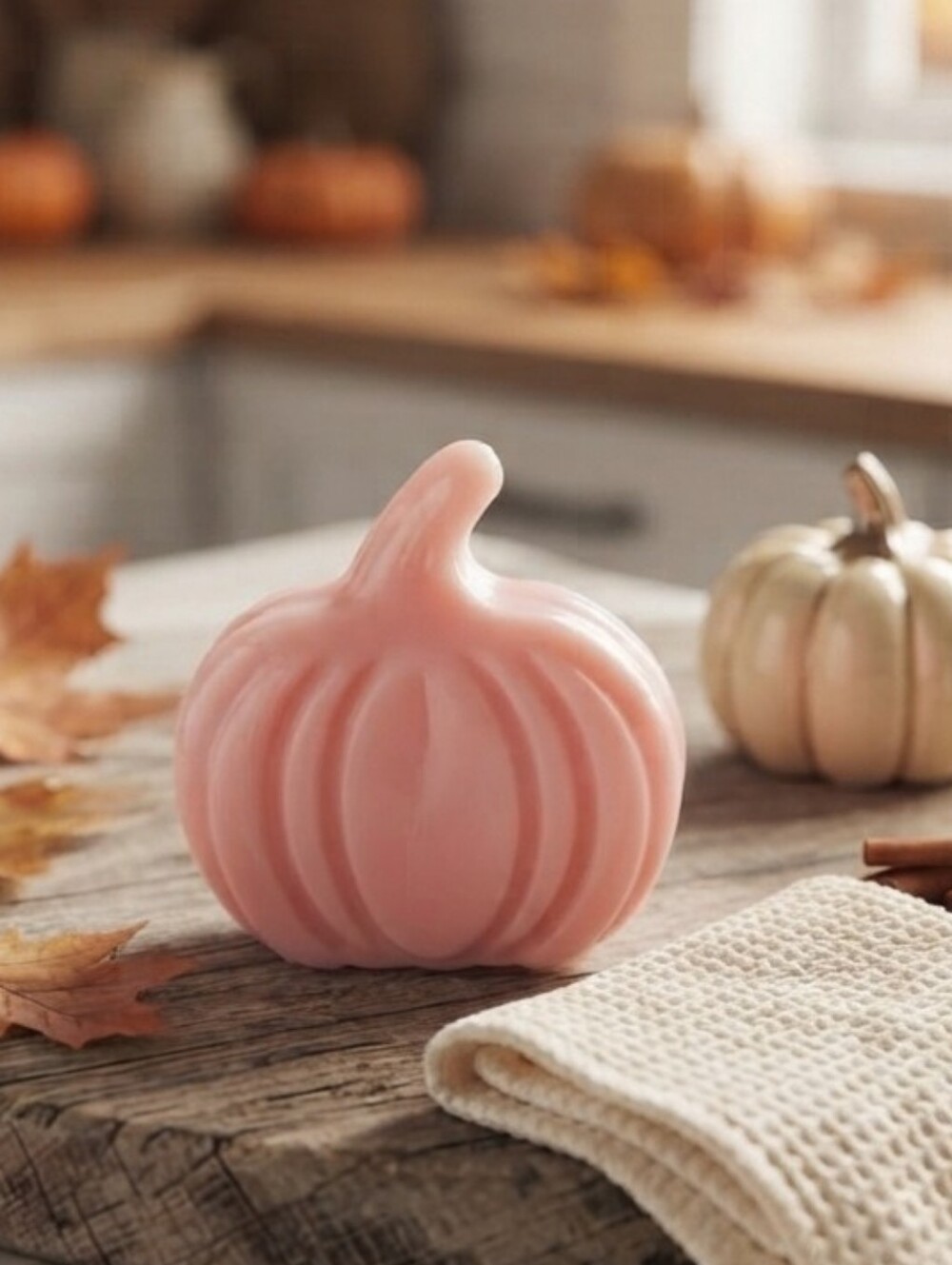Pink Pumpkin-Shaped Goats Milk  Soap